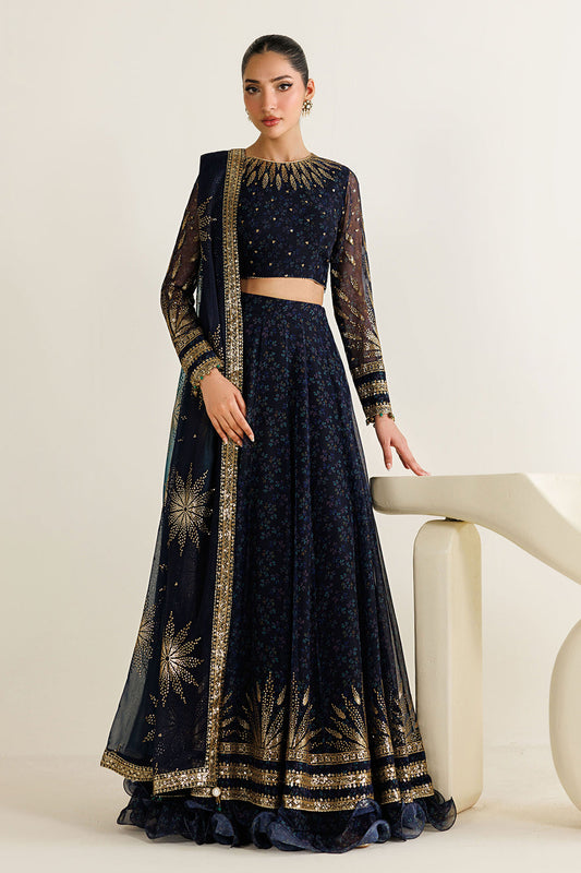 JAZMIN EMBROIDERED CHIFFON VIRAL FROCK COLLECTION| UNSTITCHED 3 PCS BY SHAEBIZ
