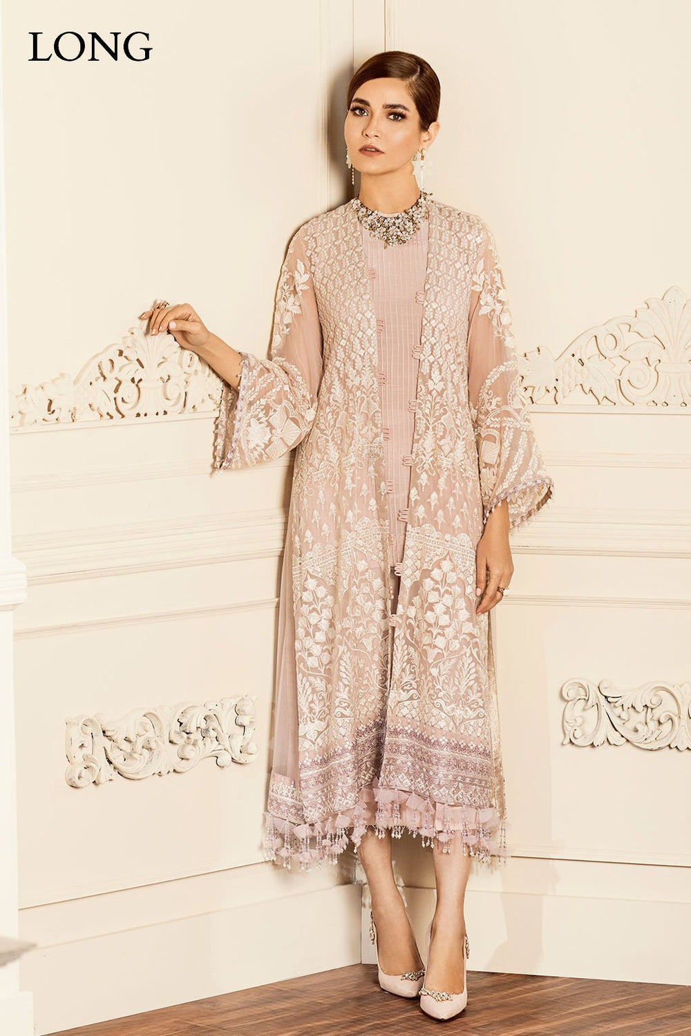 BAROQUE CHANTELLE LASTEST CHIFFON COLLECTION| UNSTITCHED 3 PCS| TOP PAKISTANI DRESS BY SHAEBIZ
