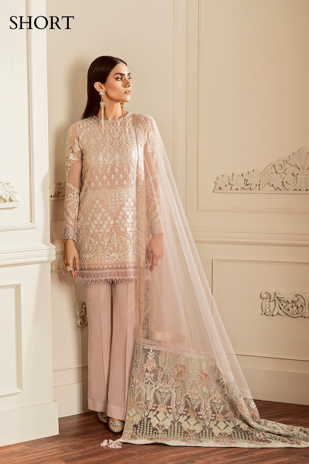 BAROQUE CHANTELLE LASTEST CHIFFON COLLECTION| UNSTITCHED 3 PCS| TOP PAKISTANI DRESS BY SHAEBIZ