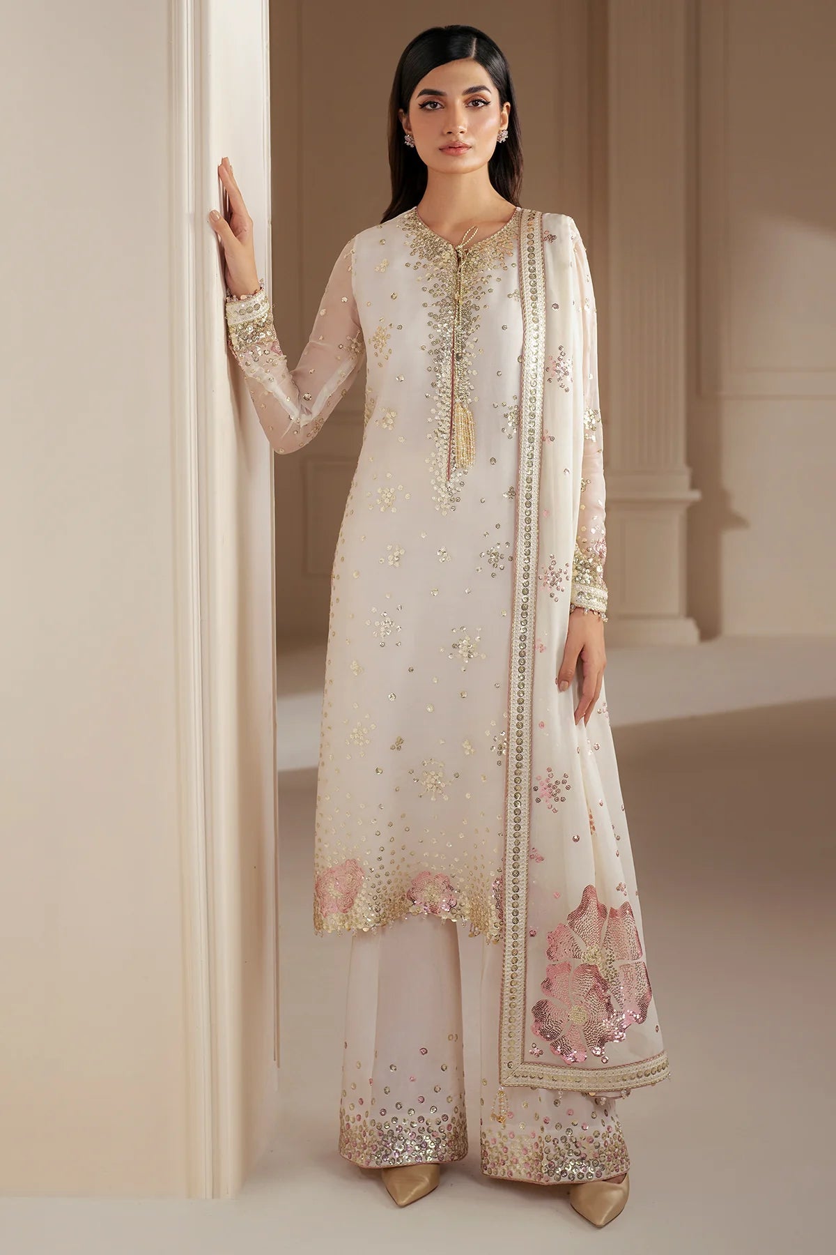 JAZMIN CHIFFON WEDDING FORMALS| UNSTITCHED MASTER REPLICA|TOP PAKISTANI DRESS BY SHAEBIZ