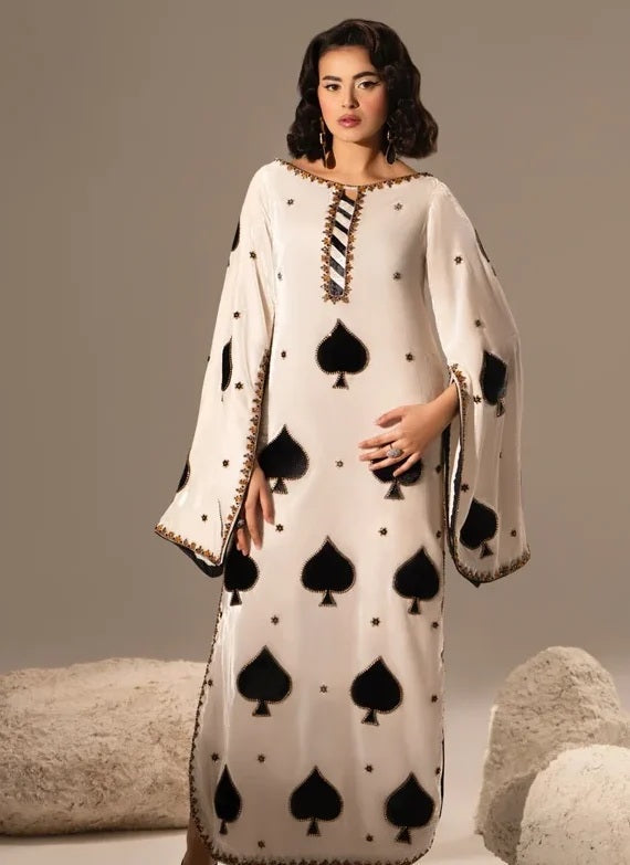 ZONA SHAHAM SHAMOOZ SILK KAFTAN | UNSTITCHED 3 PCS BY SHAEBIZ