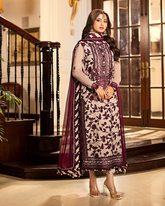 ASIM JOFA CHIFFON PARTY WEAR|SAJAL ALI| TOP PAKISTANI DRESS BY SHAEBIZ