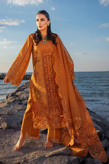 RANG RASIYA PREMIUM EMBROIDERED CHICKEN KARI LAWN | UNSTITCHED 3 PCS BY SHAEBIZ