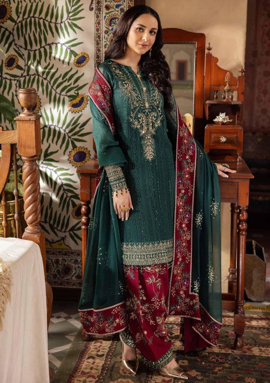 NUREH BY ALFAAZ FESTIVE LUXURY CHIFFON COLLECTION BY SHAEBIZ| UNSTITCHED FORMAL WEAR 2026