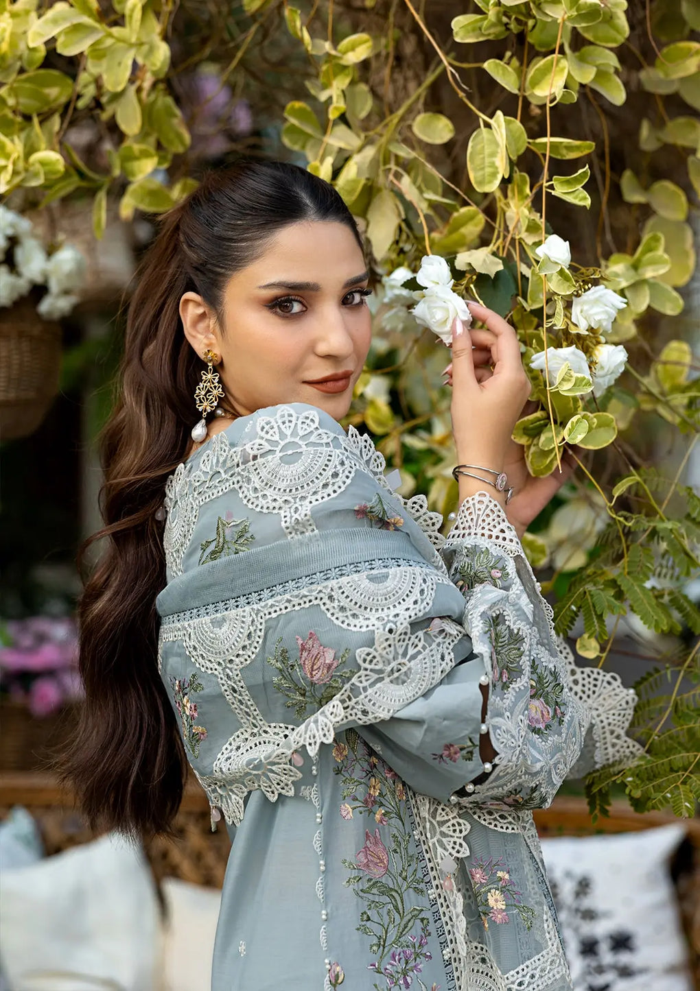 ELAF EMBROIDERED LAWN SUIT | SUMMER LATEST COLLECTION BY SHAEBIZ