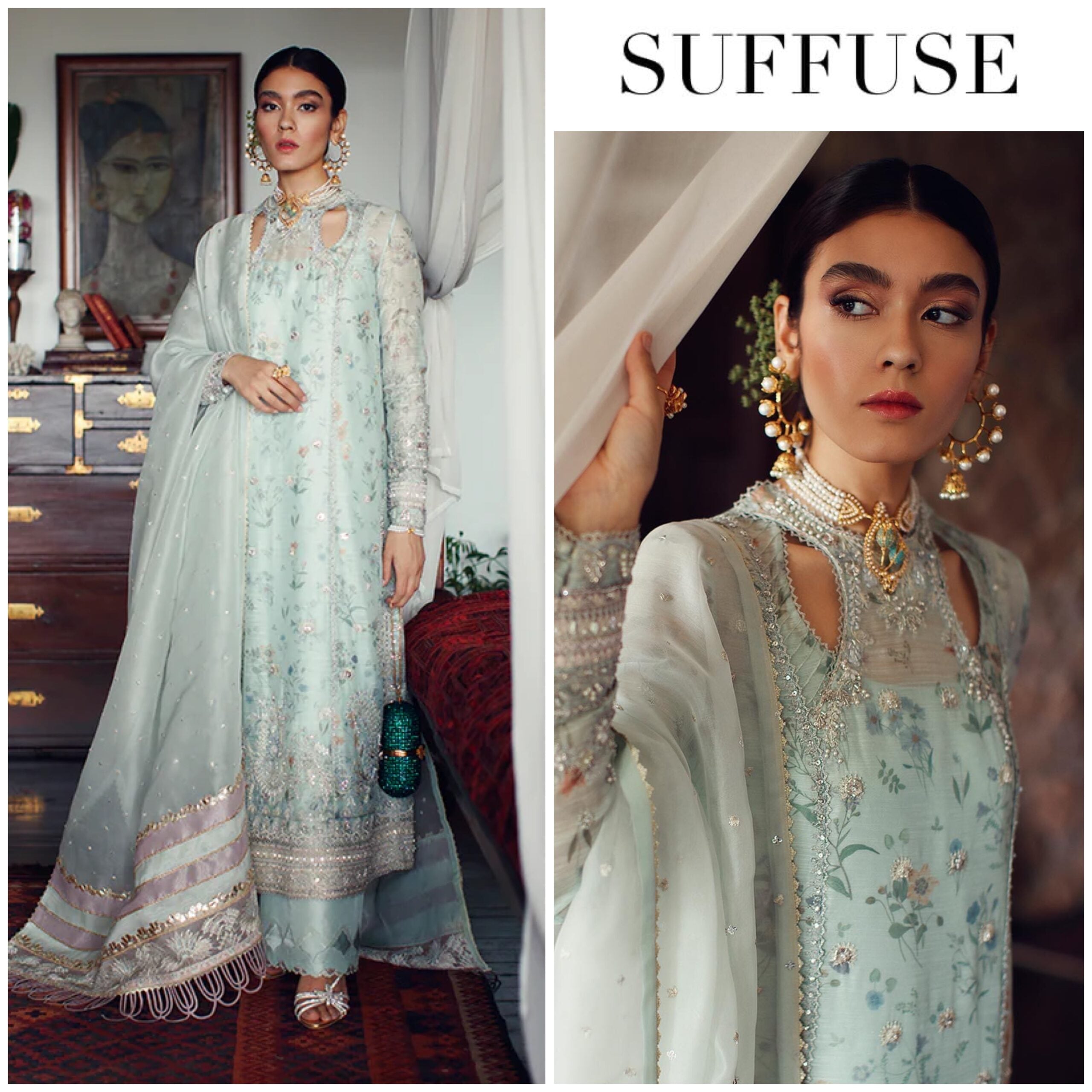 SUFFUSE LATEST KHAADI NET COLLECTION|TOP PAKISTANI DRESS BY SHAEBIZ