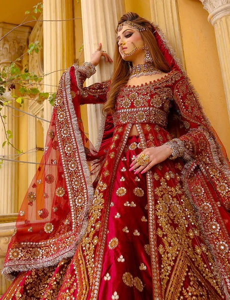 KASHEES NET BRIDAL DRESS|UNSTITCHED BRIDAL COLLECTION| TOP PAKISTANI DRESS BY SHAEBIZ