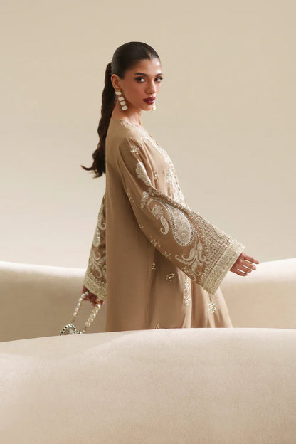 ETHNIC LATEST RAW SILK KAFTAN | LATEST 3 PCS  SHAEBIZ