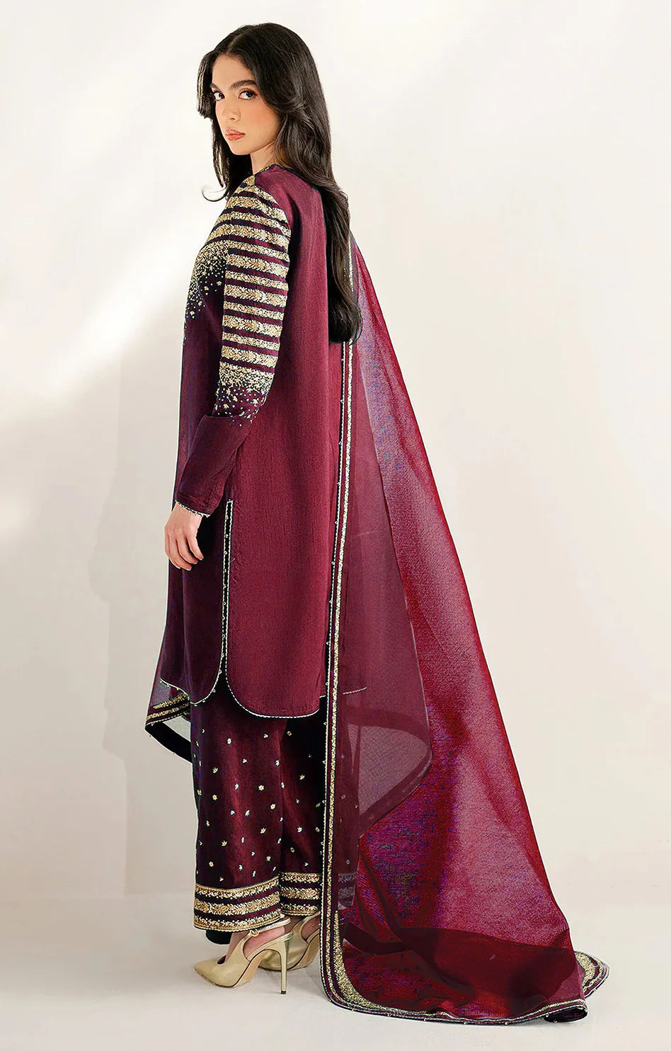 JAZMIN V LUXURY RAW SILK COLLECTION| NEW COLOR| TOP PAKISTANI DRESS BY SHAEBIZ