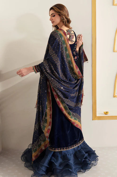 JAZMIN NEW LUXURY VELVET COLLECTION| UNSTITCHED PARTY WEAR| TOP PAKISTANI DRESS BY SHAEBIZ