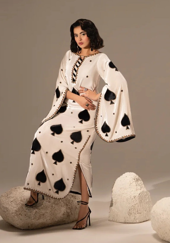 ZONA SHAHAM SHAMOOZ SILK KAFTAN | UNSTITCHED 3 PCS BY SHAEBIZ