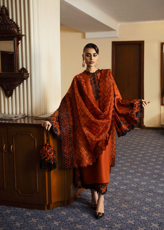 HUSSAINN REHAR LUXURY RAW SILK COLLECTION| UNSTITCHED MASTER REPLICA BY SHAEBIZ