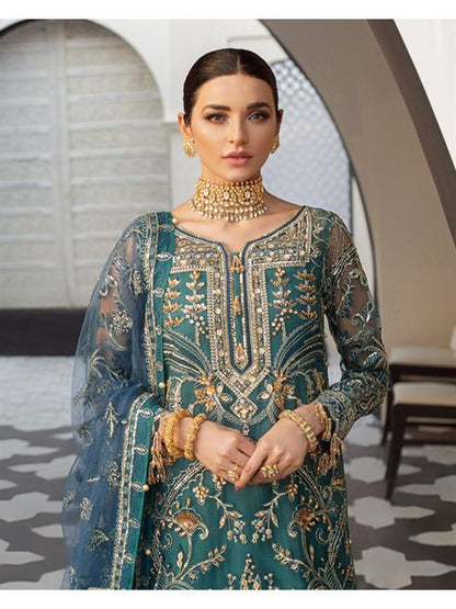 GULAAL JHOOM LUXURY NET COLLECTION| UNSTITCHED WEDDING FORMALS BY SHAEBIZ