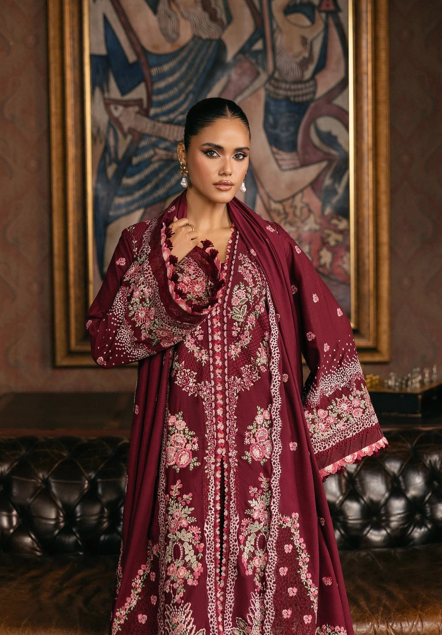 ELAF KARANDI LUXURY LAWN COLLECTION| UNSTITCHED 3 PCS BY SHAEBIZ