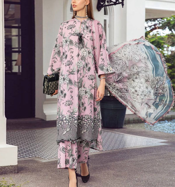 MARIA B MPRINT PINK SWISS LAWN COLLECTION|TOP PAKISTANI DRESS BY SHAEBIZ|