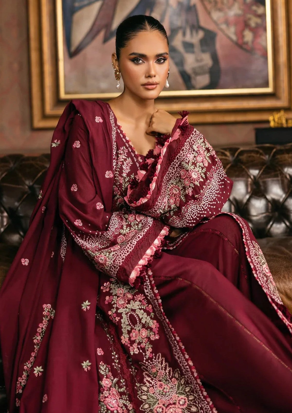 ELAF KARANDI LUXURY LAWN COLLECTION| UNSTITCHED 3 PCS BY SHAEBIZ