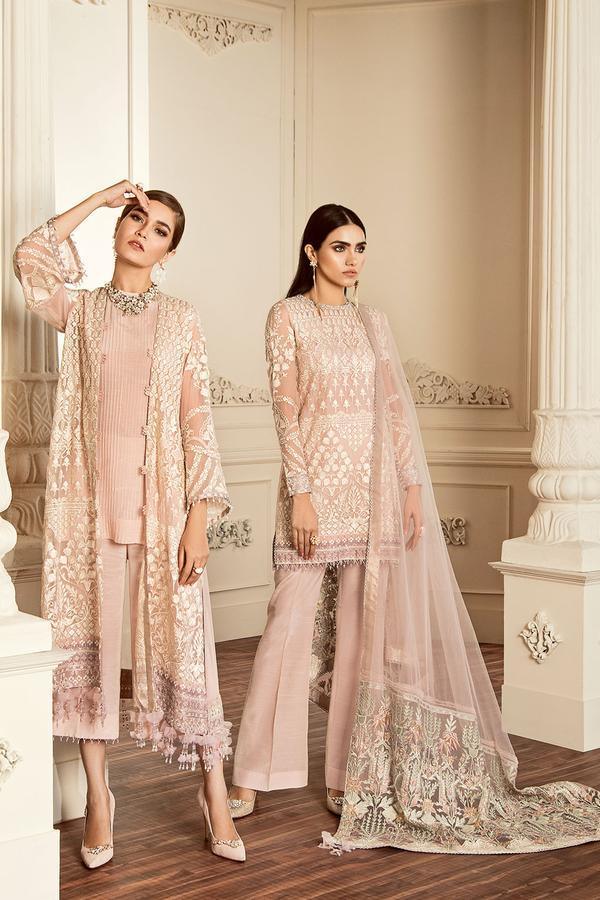 BAROQUE CHANTELLE LASTEST CHIFFON COLLECTION| UNSTITCHED 3 PCS| TOP PAKISTANI DRESS BY SHAEBIZ