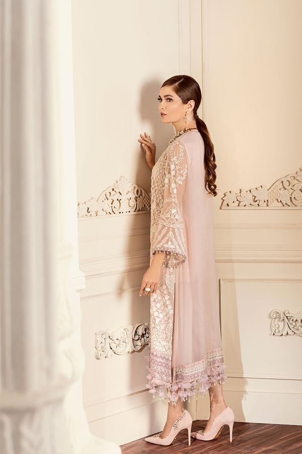 BAROQUE CHANTELLE LASTEST CHIFFON COLLECTION| UNSTITCHED 3 PCS| TOP PAKISTANI DRESS BY SHAEBIZ