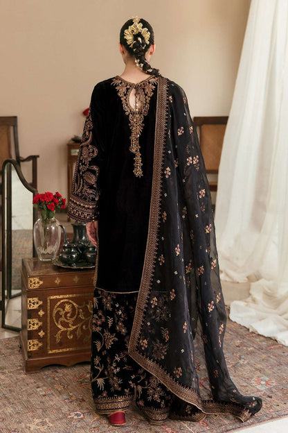 BAROQUE BLACK VELVET PARTY WEAR DRESS (BQ-BV22)