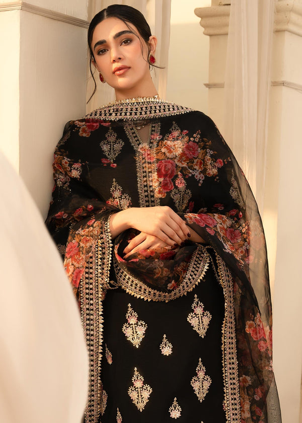 RANG RASIYA BLACK LUXURY RAW SILK COLLECTION| AYEZA BLACK| TOP PAKISTANI DRESS BY SHAEBIZ