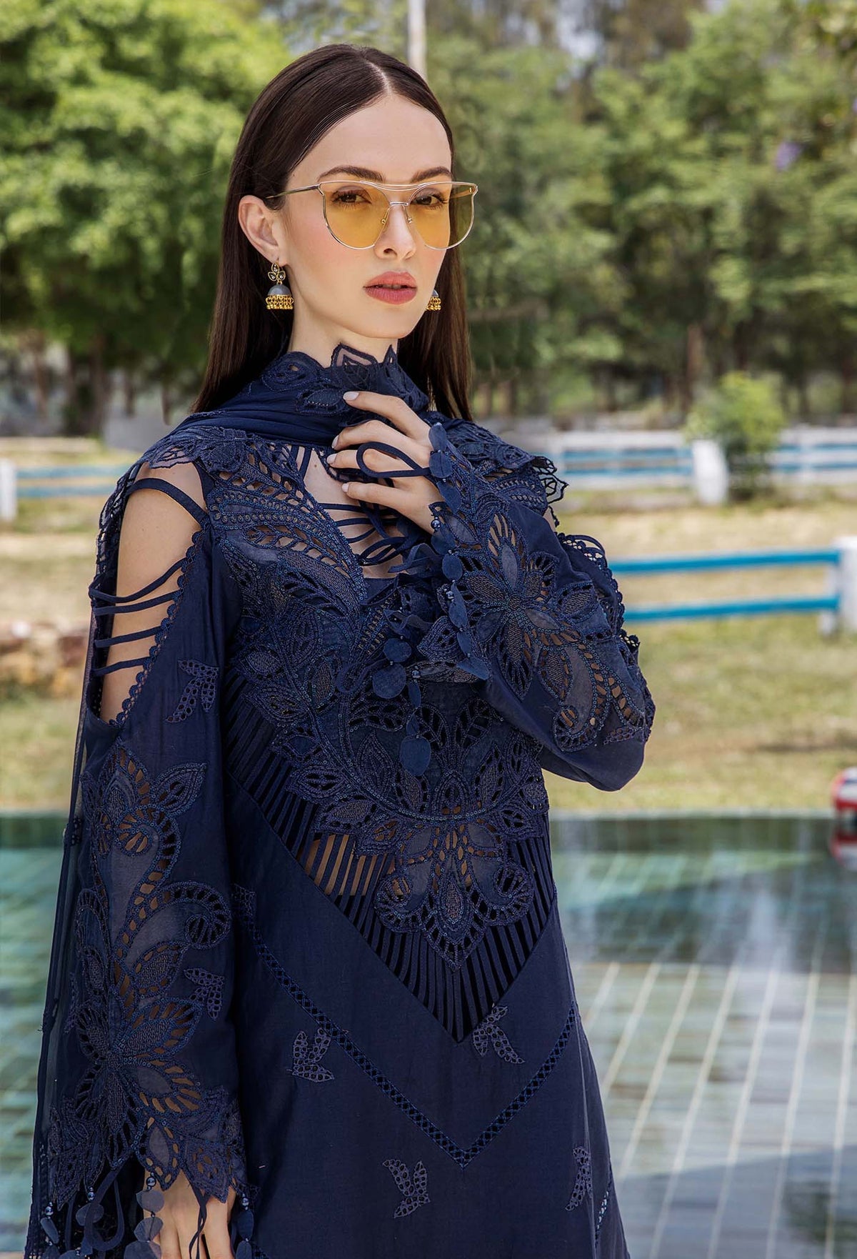 ADAN LIBAS BLUE LUXURY LAWN COLLECTION|UNSTITCHED MASTER REPLICA BY SHAEBIZ