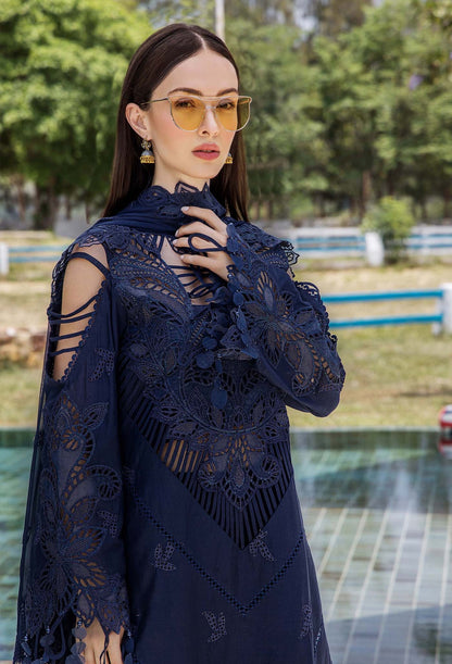 ADAN LIBAS BLUE LUXURY LAWN COLLECTION|UNSTITCHED MASTER REPLICA BY SHAEBIZ