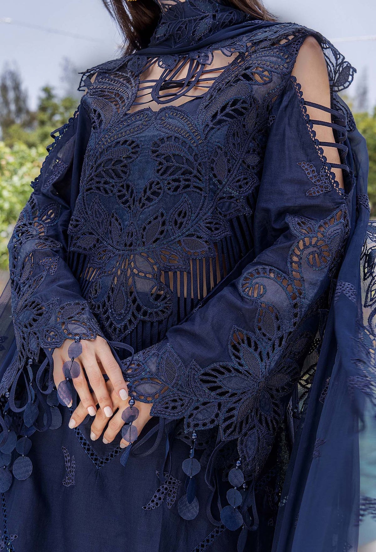 ADAN LIBAS BLUE LUXURY LAWN COLLECTION|UNSTITCHED MASTER REPLICA BY SHAEBIZ