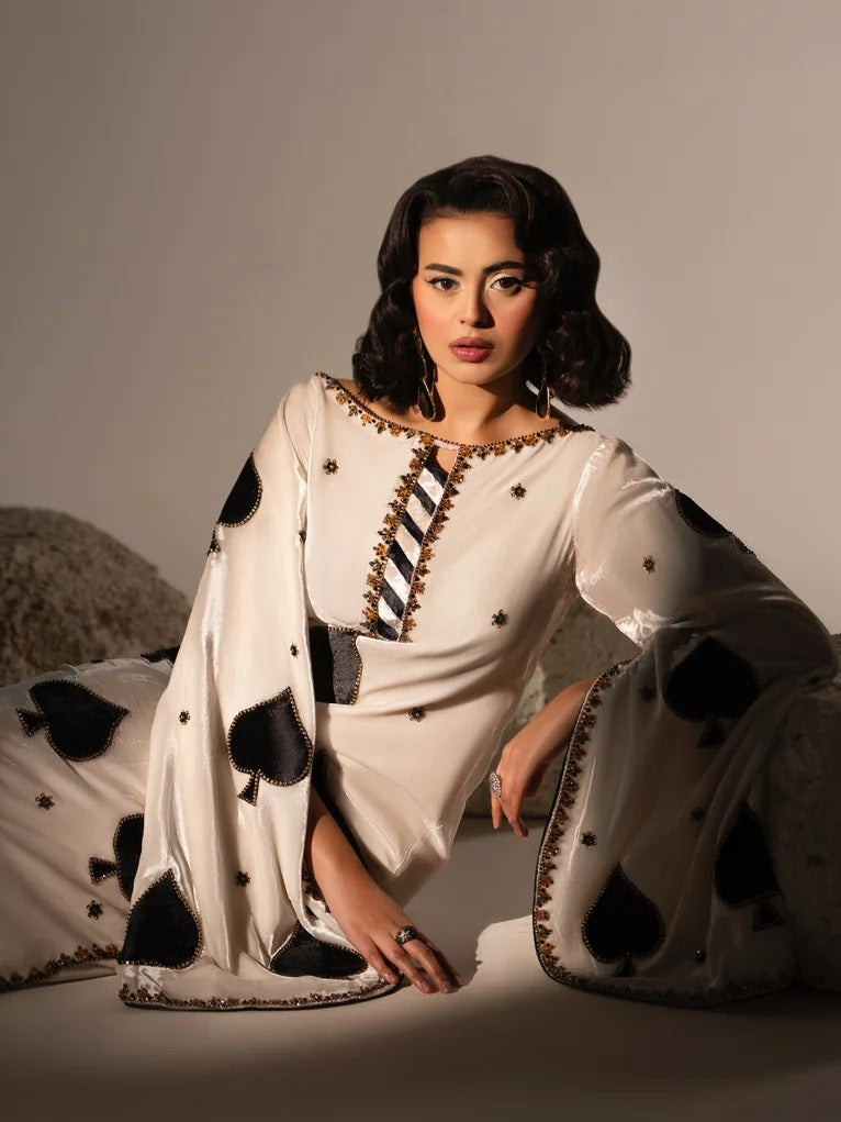 ZONA SHAHAM SHAMOOZ SILK KAFTAN | UNSTITCHED 3 PCS BY SHAEBIZ