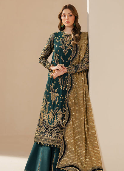 JAZMIN EMBROIDERED CHIFFON DRESS| UNSTITCHED 3 PCS BY SHAEBIZ