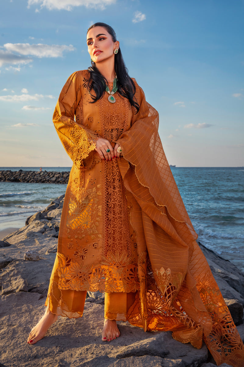 RANG RASIYA PREMIUM EMBROIDERED CHICKEN KARI LAWN | UNSTITCHED 3 PCS BY SHAEBIZ