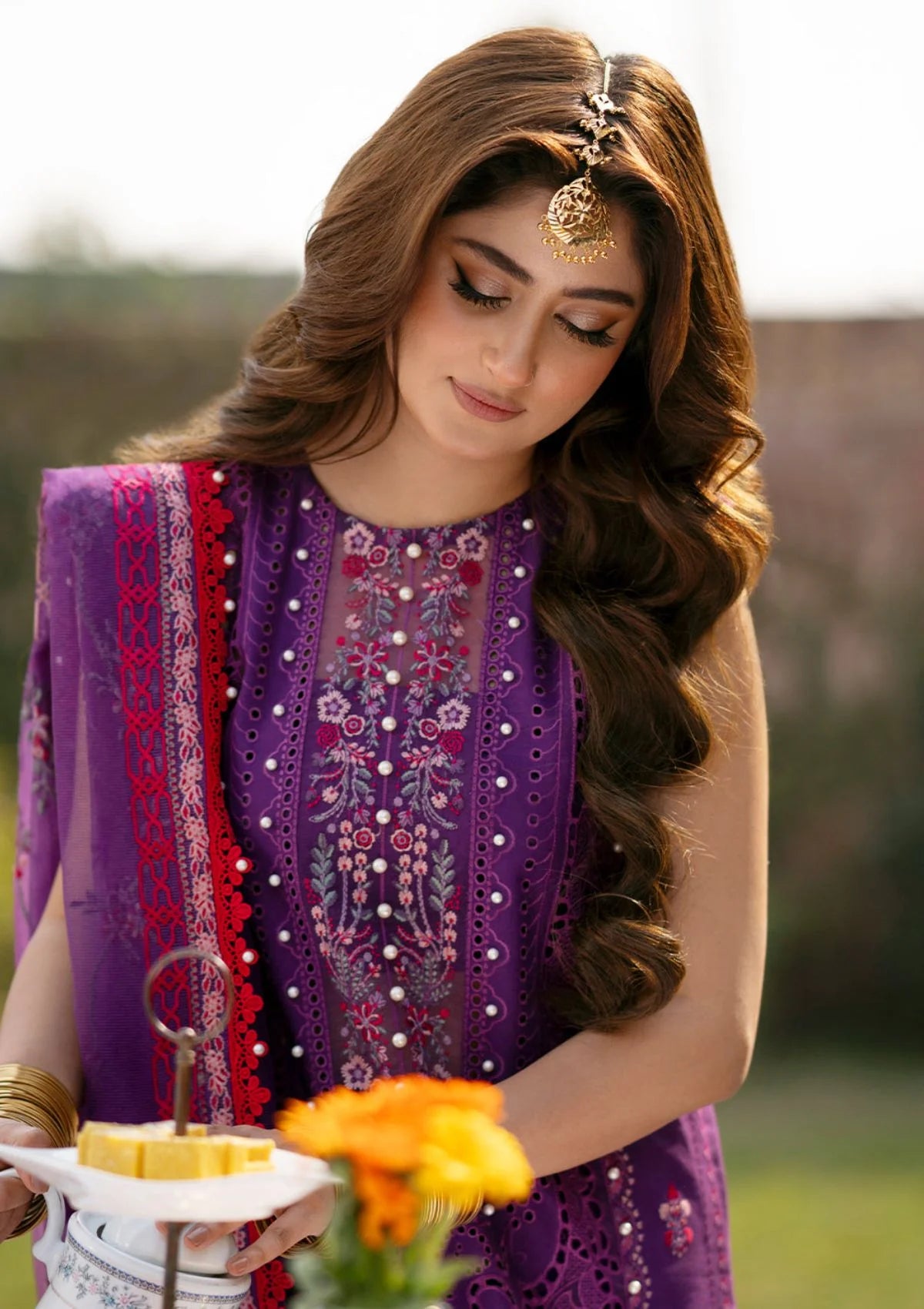 BIN ILYAS PURPLE LUXURY LAWN COLLECTION| SAJAL ALI| TOP PAKISTANI DRESS BY SHAEBIZ