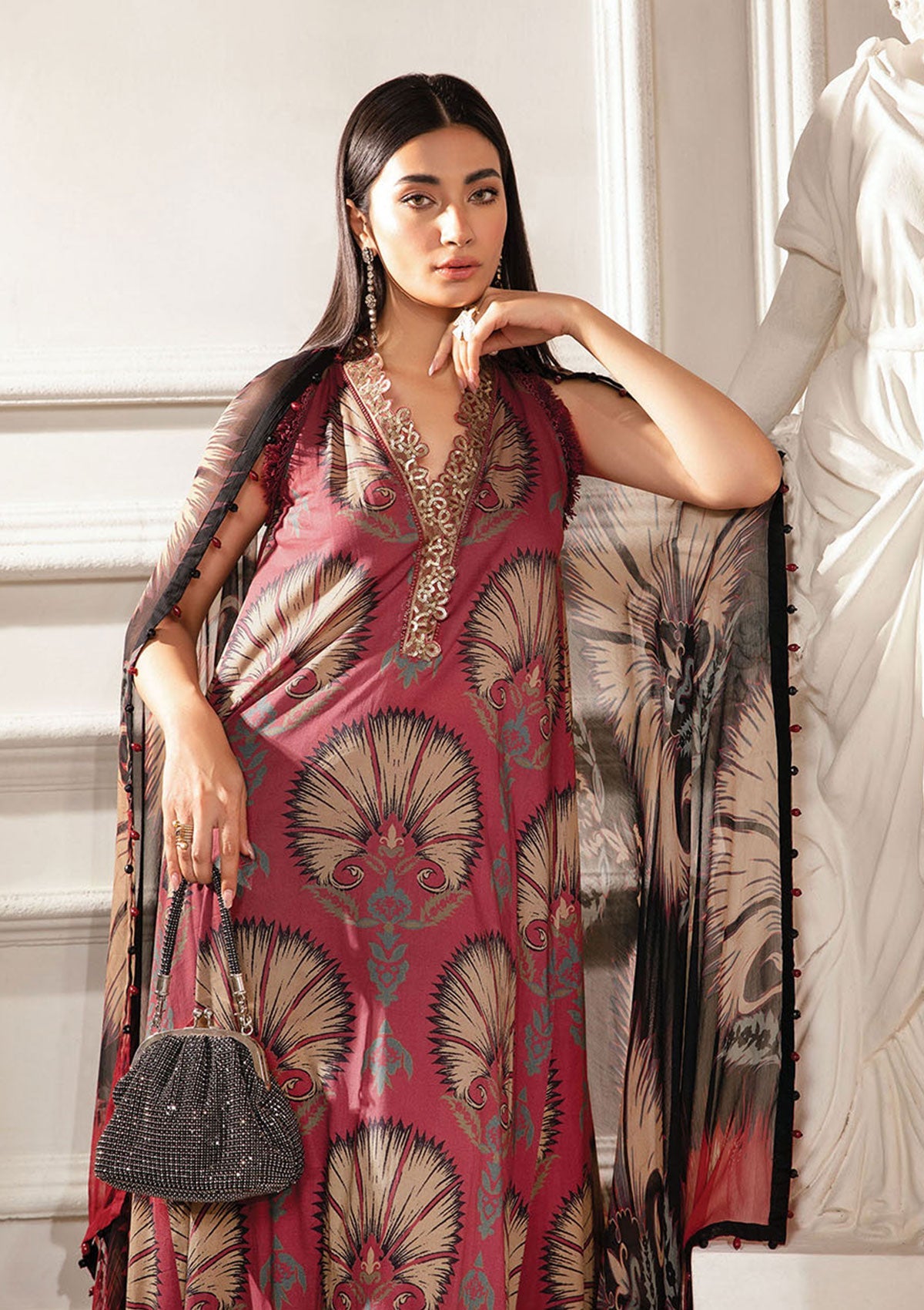 MARIA B MPRINT SUMMER EID COLLECTION| TOP PAKISTANI DRESS BY SHAEBIZ|