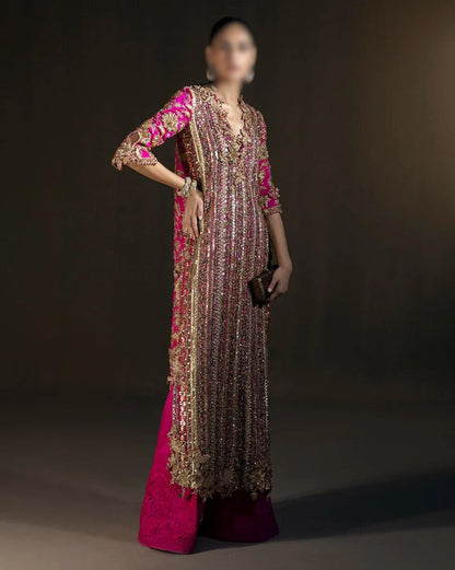 SANA SAFINAZ LUXURY RAW SILK COLLECTION| UNSTITCHED WEDDING FORMALS BY SHAEBIZ