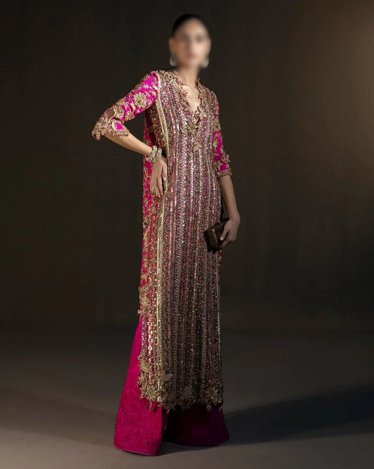 SANA SAFINAZ LUXURY RAW SILK COLLECTION| UNSTITCHED WEDDING FORMALS BY SHAEBIZ