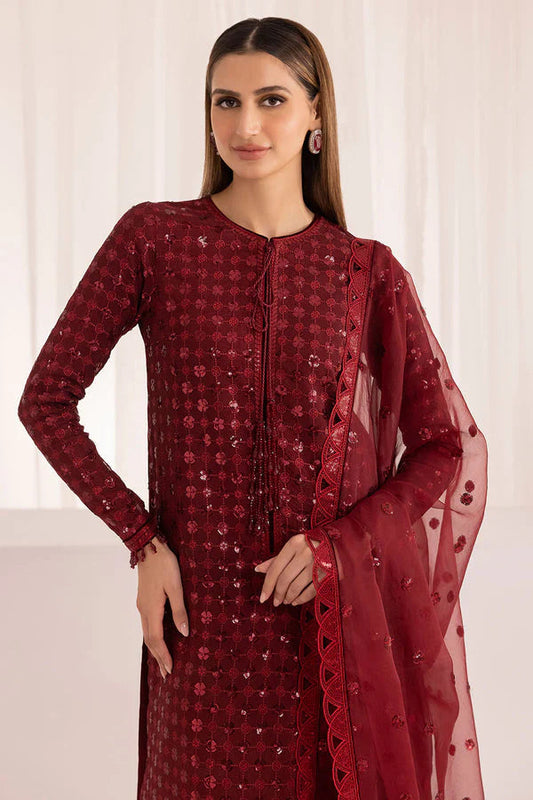 BAROQUE JAZMIN CHIFFON DRESS| UNSTITCHED MASTER REPLICA| TOP PAKISTANI DRESS BY SHAEBIZ