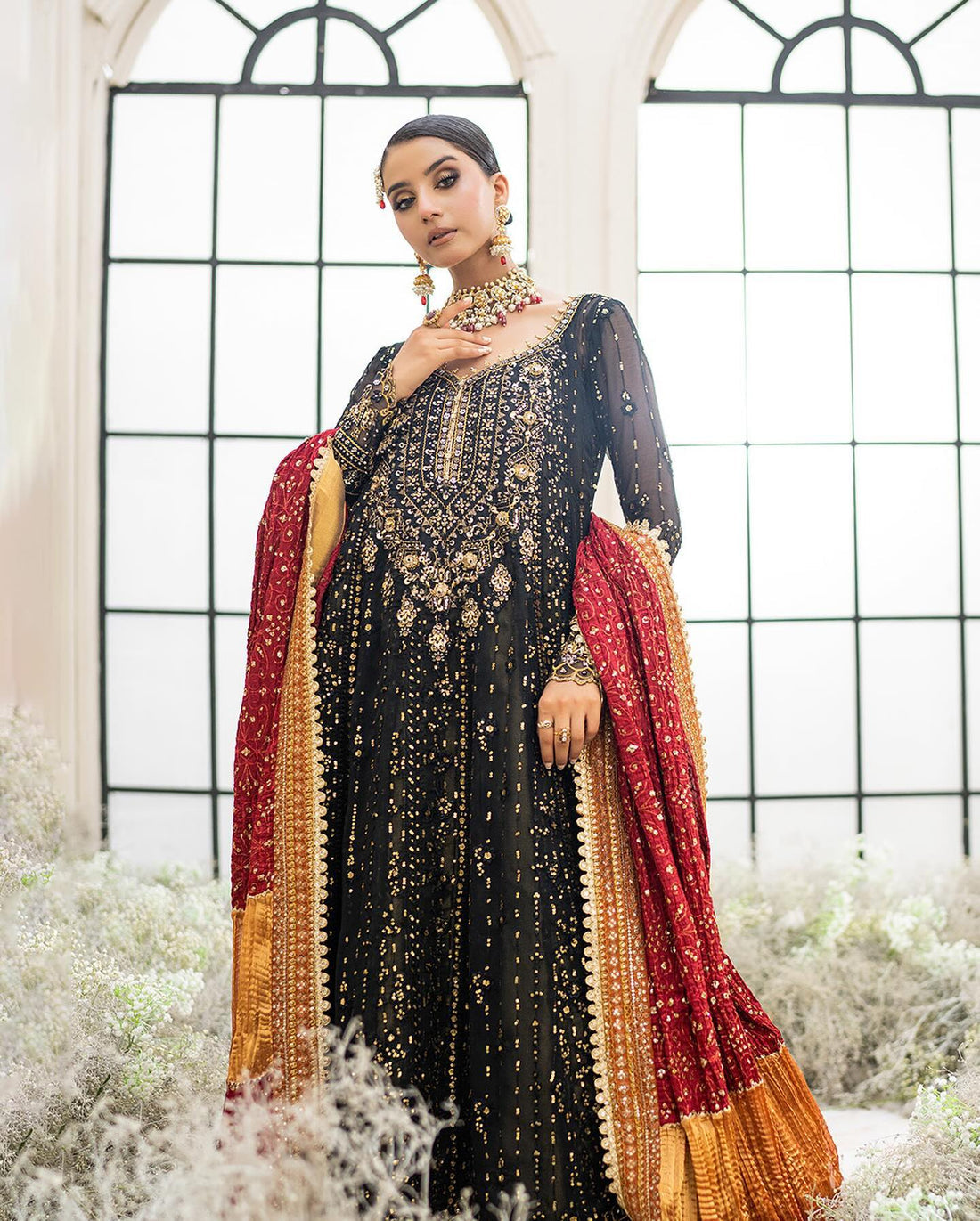 AIK ATELIER CHAN CHAN BLACK LUXURY CHIFFON COLLECTION| HEAVY PARTY WEAR | TOP PAKISTANI DRESS BY SHAEBIZ