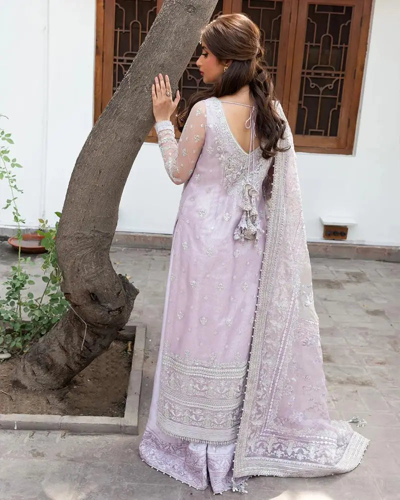 LIYAN- NIRA BY FAIZA SAQLAIN LUXURY PINK NET COLLECTION| UNSTITCHED MASTER REPLICA|SAJAL ALI|TOP PAKISTANI DRESS BY SHAEBIZ