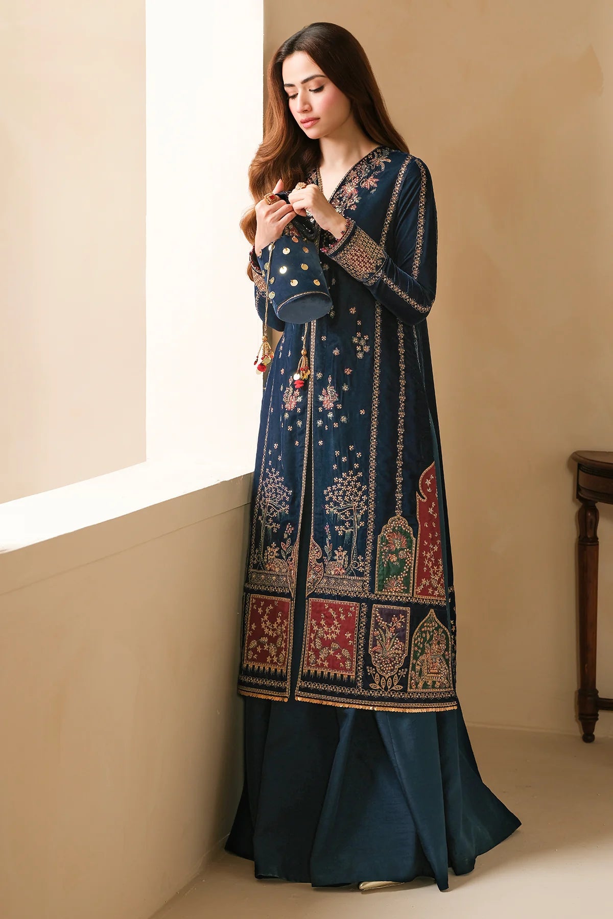 JAZMIN LATEST VELVET COLLECTION| UNSTITCHED MASTER REPLICA| TOP PAKISTANI DRESS BY SHAEBIZ