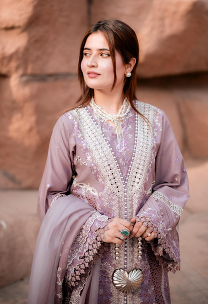 BIN ILYAS 2026 LUXURY CHICKEN KARI LAWN COLLECTION| UNSTITCHED 3 PCS BY SHAEBIZ