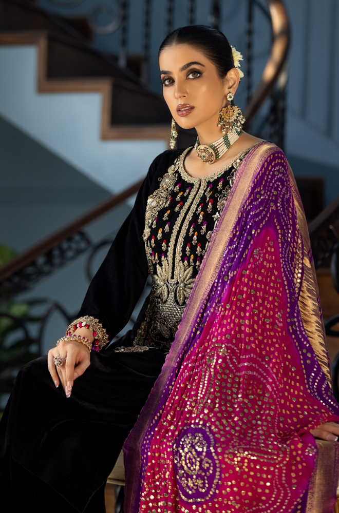 KHUDA BAKHSH LUXURY VELVET COLLECTION| WINTER COLLECTION| TOP PAKISTANI DRESS BY SHAEBIZ