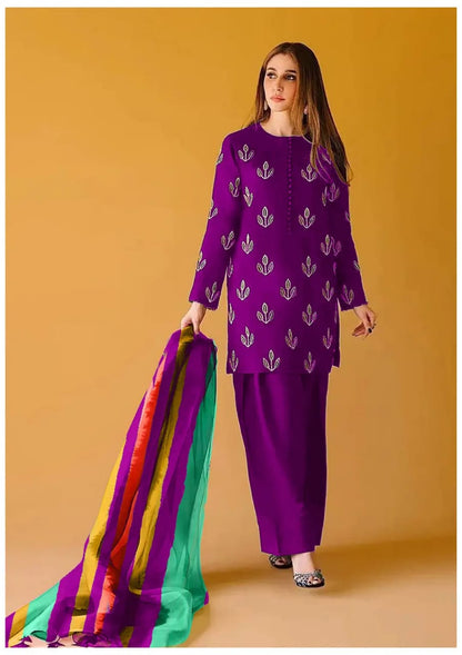 DESIGNER WEAR LATEST COTTON COLLECTION| UNSTITCHED 3 PCS| TOP PAKISTANI DRESS BY SHAEBIZ