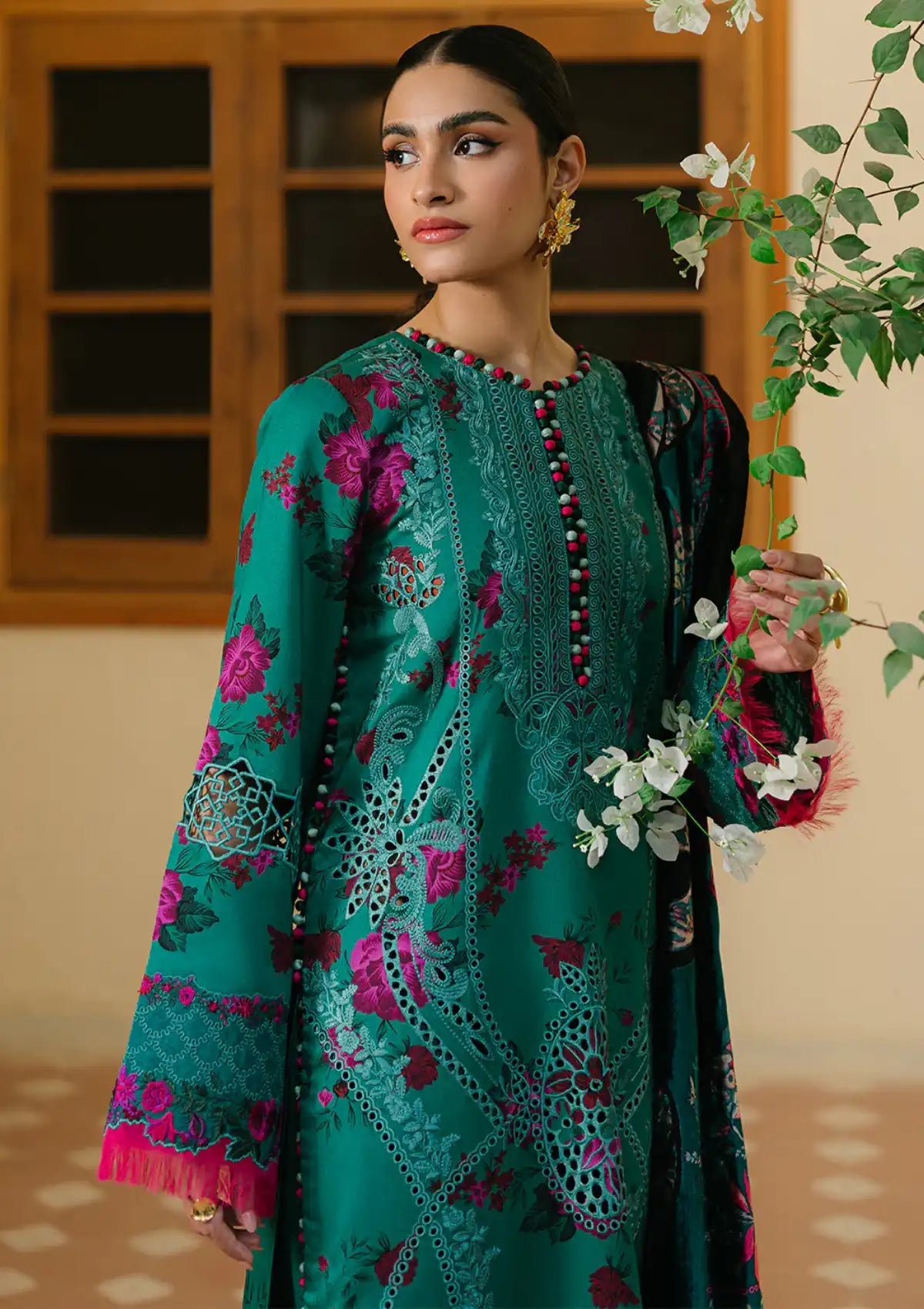 BIN ILYAS OLIVIA EMBROIDERED LAWN COLLECTION| UNSTITCHED MASTER REPLICA BY SHAEBIZ
