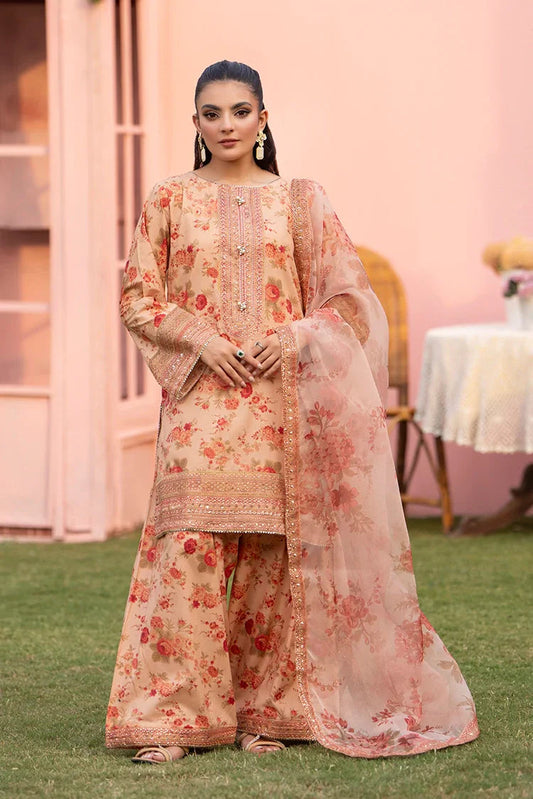 ELLANA 2026 EMBROIDERED LUXURY LAWN COLLECTION| UNSTITCHED 3 PCS BY SHAEBIZ