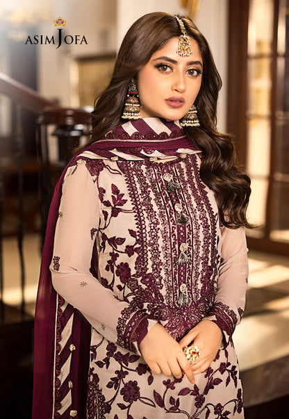 ASIM JOFA CHIFFON PARTY WEAR|SAJAL ALI| TOP PAKISTANI DRESS BY SHAEBIZ –  Shaebiz Collection