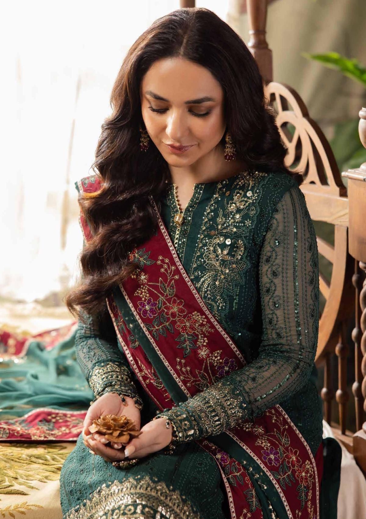 NUREH BY ALFAAZ FESTIVE LUXURY CHIFFON COLLECTION BY SHAEBIZ| UNSTITCHED FORMAL WEAR 2026