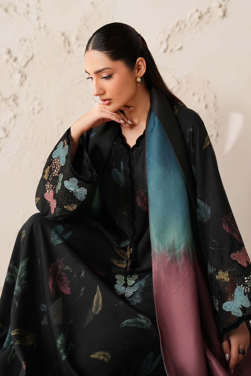BAROQUE VISCOSE MULTI PRINTED 2026 LAWN COLLECTION| UNSTITCHED 3 PCS BY SHAEBIZ