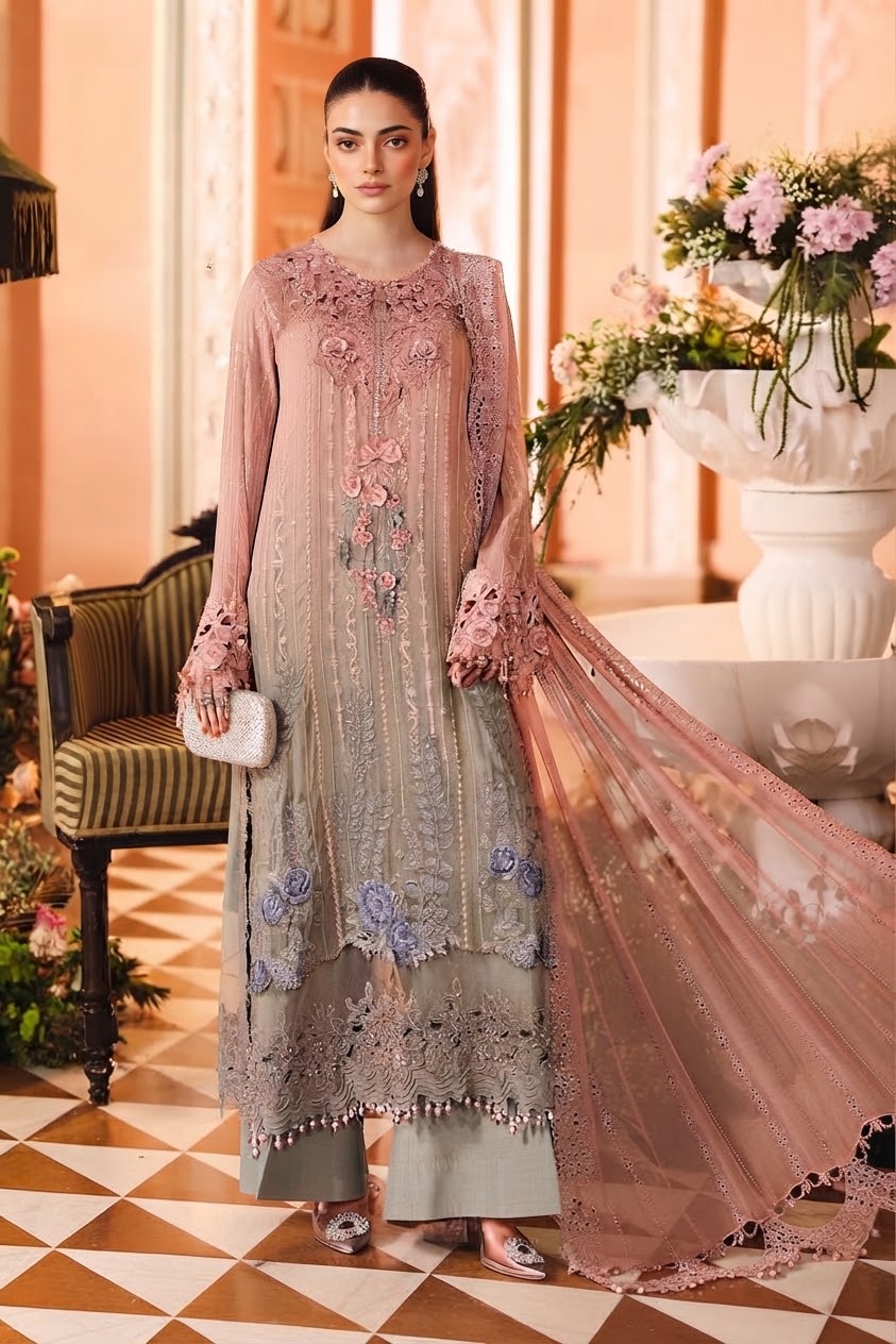 MARIA.B 2026 CHIFFON LUXURY UNSTITCH COLLECTION BY SHAEBIZ