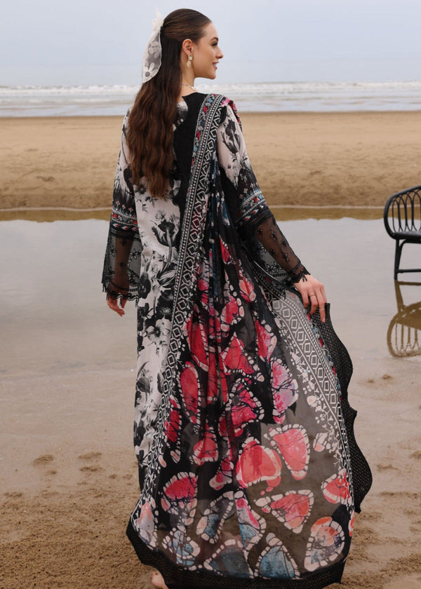 NUREH ZEBRA TWIST LUXURY LAWN COLLECTION| UNSTITCHED 3 PCS| TOP PAKISTANI DRESS BY SHAEBIZ