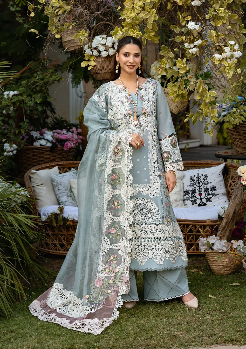 ELAF EMBROIDERED LAWN SUIT | SUMMER LATEST COLLECTION BY SHAEBIZ