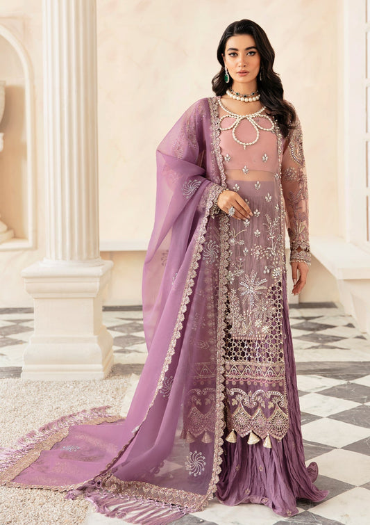 Purple Orgenza wedding dress by shaebiz
